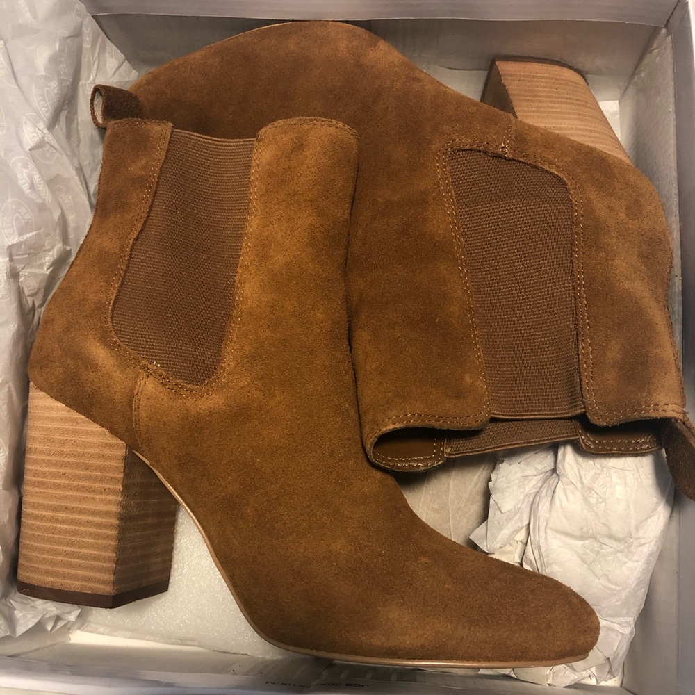 Steve Madden “Ravyn” Cognac Suede Bootie Size 9.5 - image 1